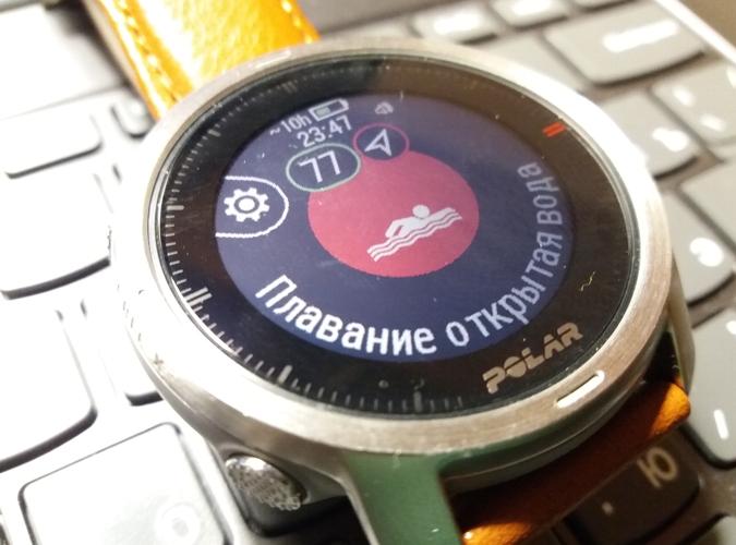 Polar Grit X экран с профилем плавательной тренировки