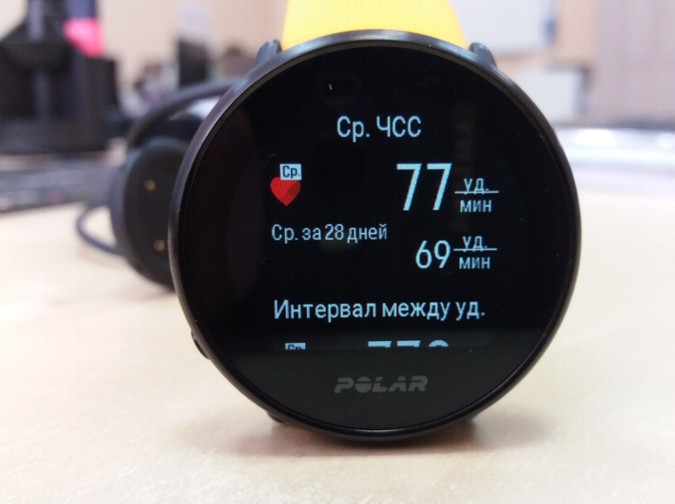 Polar Ignite статус ВНС с частотой сердечных сокращений